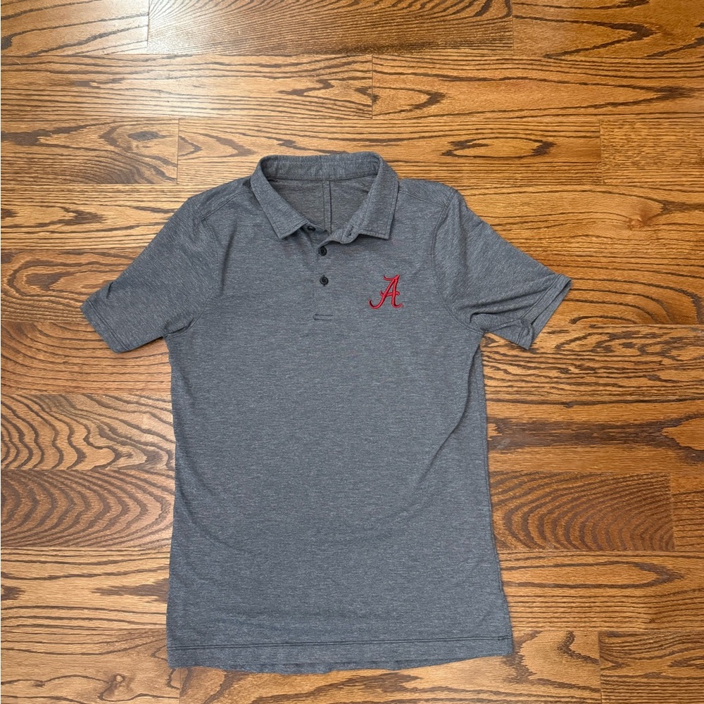 lululemon athletica Gray Polo Shirt with Red Logo